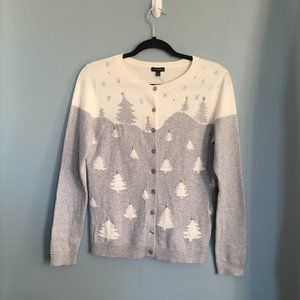 NWT Talbots Wintery Forest Charming Cardigan